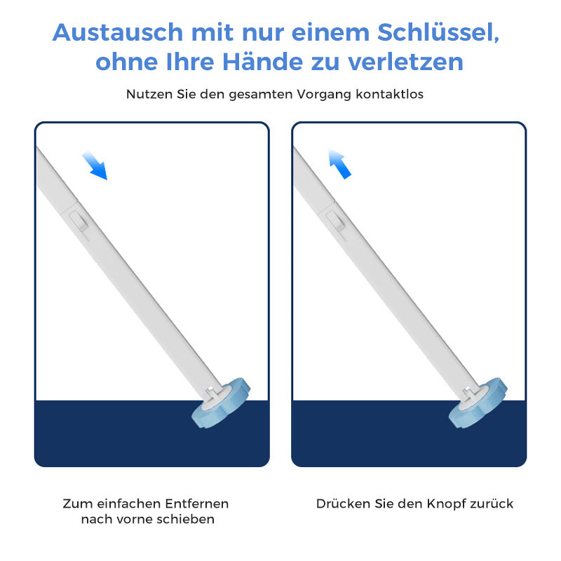 Disposable Toilet Brush, Antibacterial Sponge Heads