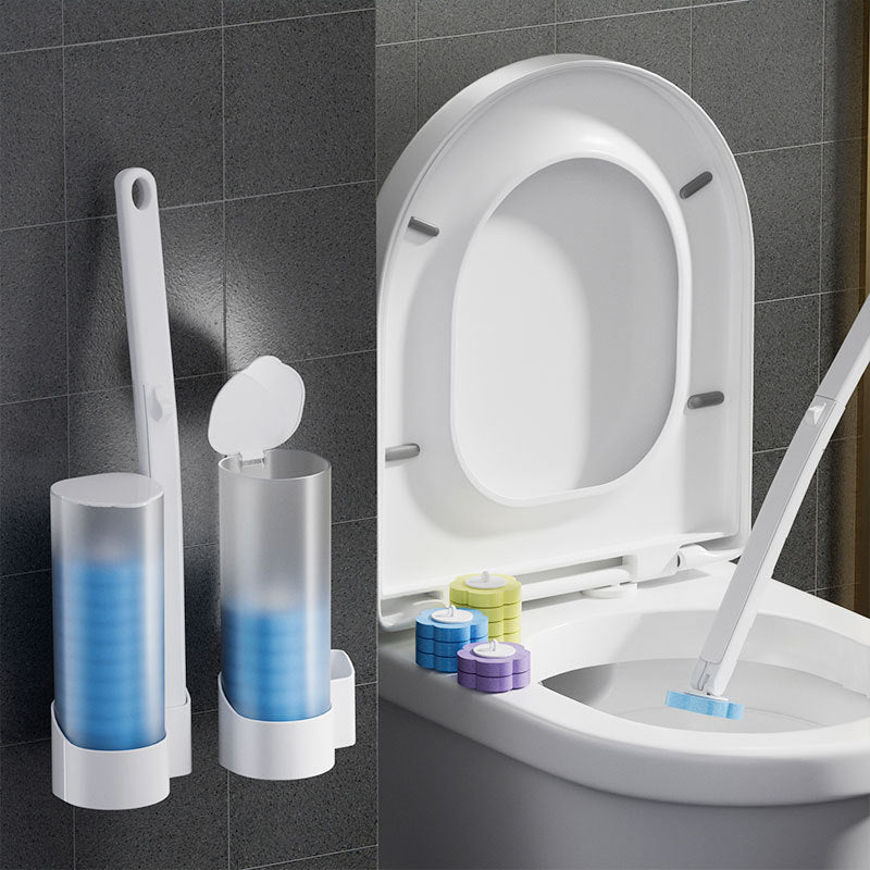 Disposable Toilet Brush, Antibacterial Sponge Heads