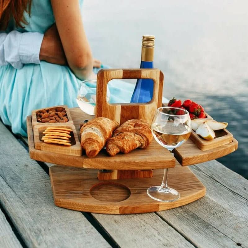 Portable Wooden Picnic Table lifestyle 3