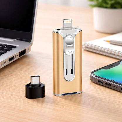 USB Flash Drive Multi Connector, Phone & Computer Photo Backup Stick 32GB to 256GB