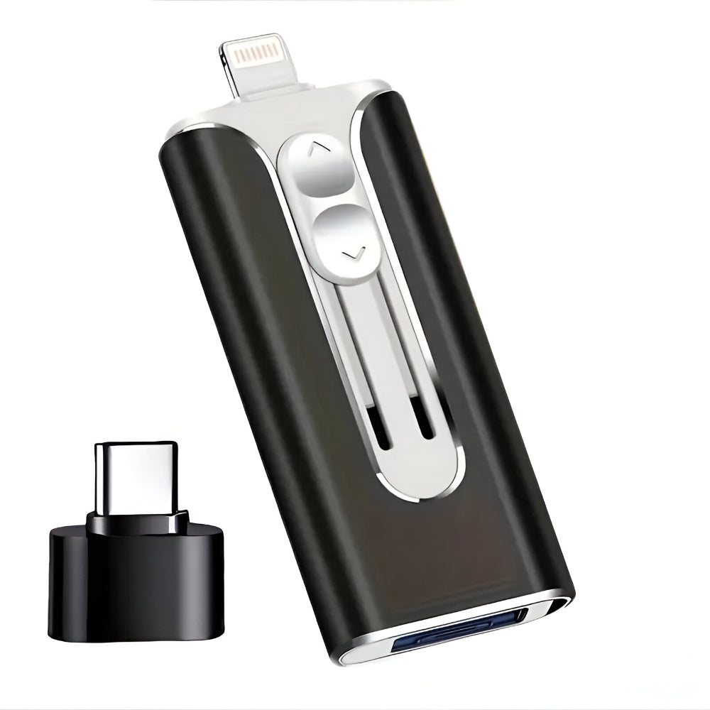 USB Flash Drive Multi Connector, Phone & Computer Photo Backup Stick 32GB to 256GB