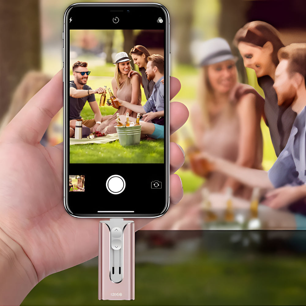 USB Flash Drive Multi Connector, Phone & Computer Photo Backup Stick 32GB to 256GB