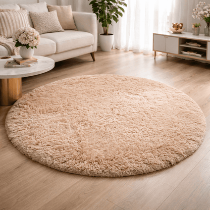 PLUSHIA Ultra-soft Round Plush Rug
