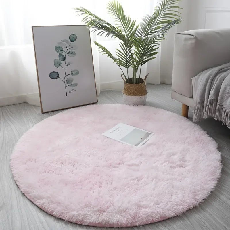 PLUSHIA Ultra-soft Round Plush Rug
