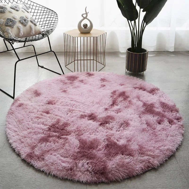 PLUSHIA Ultra-soft Round Plush Rug