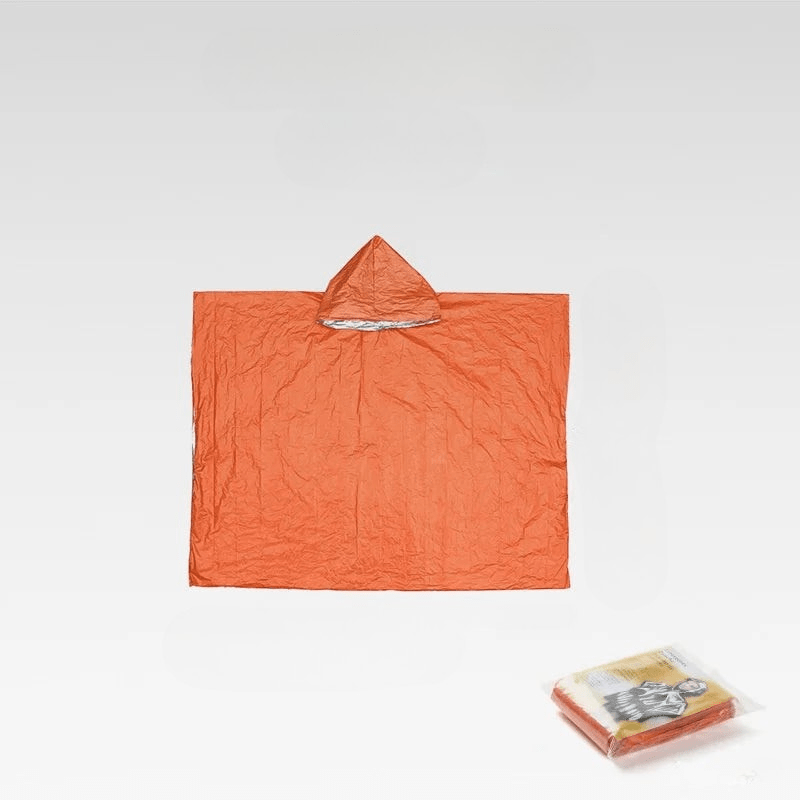RainShield Poncho Reusable Emergency Rain Poncho image with text 2