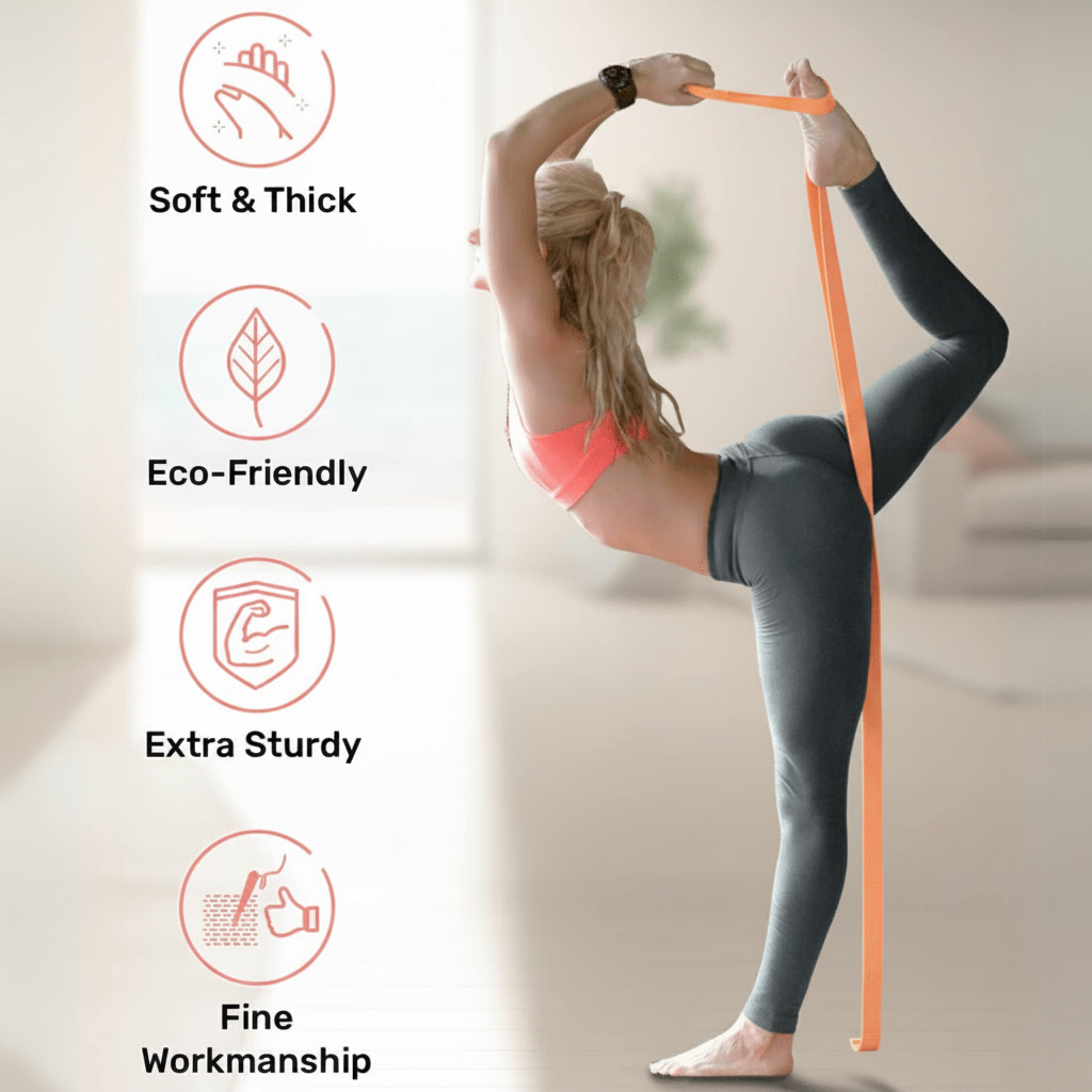 Flexfit Yoga Strap Adjustable for Stretching & Flexibility