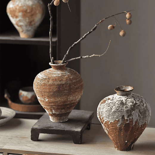 Ceramic Vase, Small Handmade Art Vase for Flowers & Shelf Decor