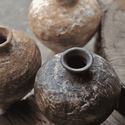 Ceramic Vase, Small Handmade Art Vase for Flowers & Shelf Decor