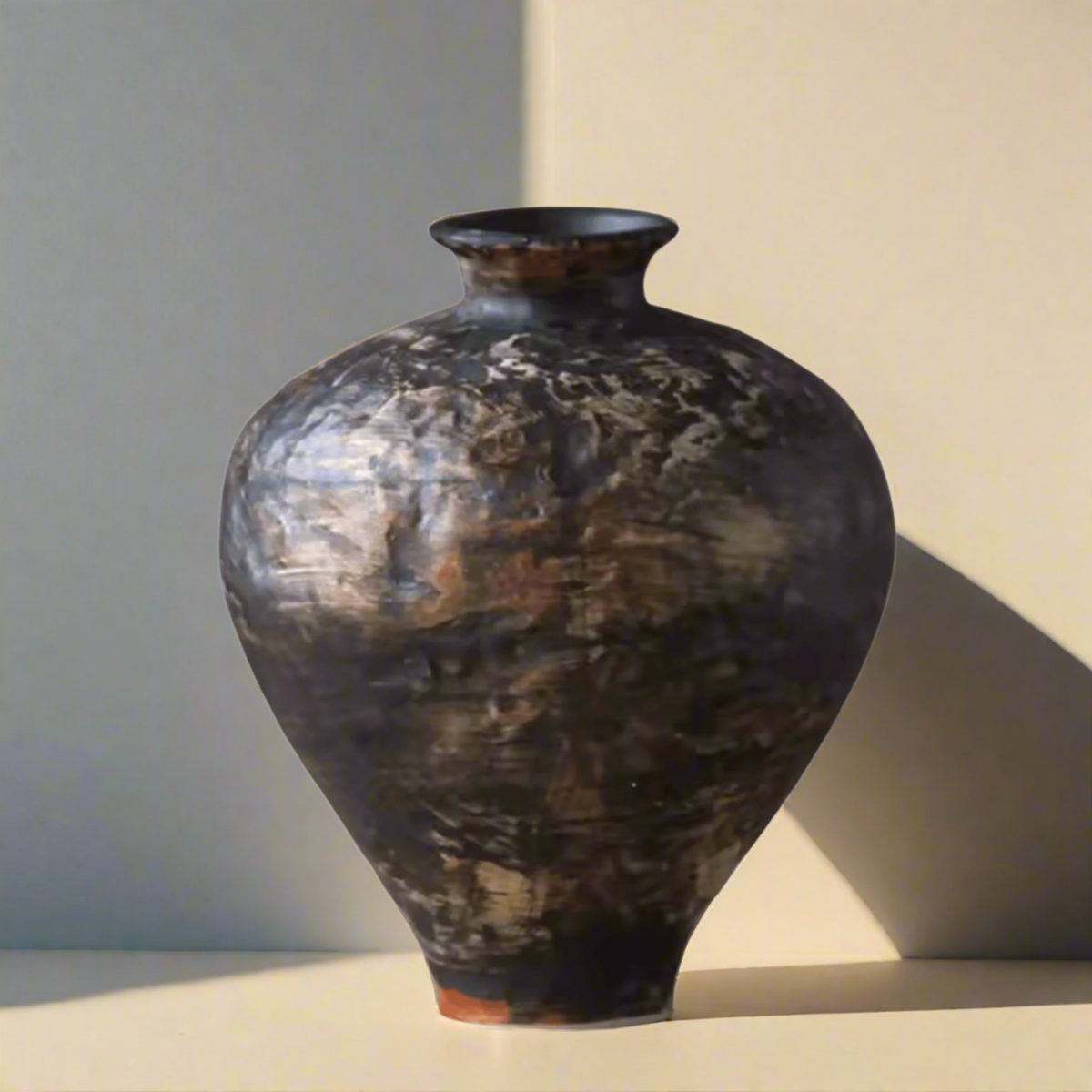Ceramic Vase, Small Handmade Art Vase for Flowers & Shelf Decor