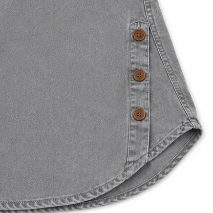 Henley Tunic Top with Side Buttons for Women