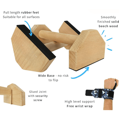 Calisthenics Power Bars Wooden Push-up