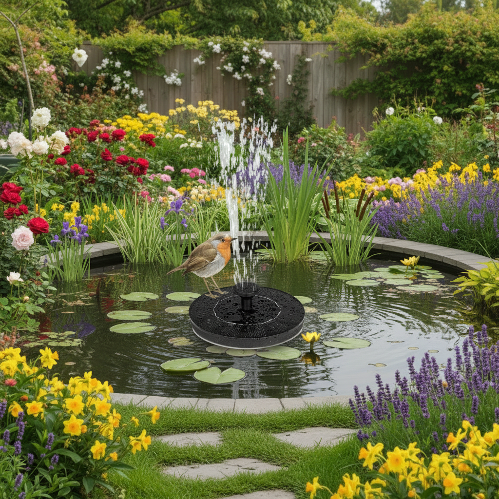 BIRDBUDDY Solar Bird Fountain lifestyle image
