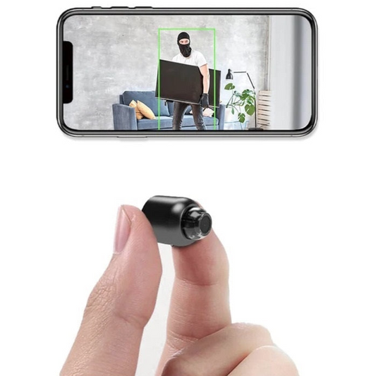 Mini WiFi Security Camera, Night Vision & Motion Detection, Black