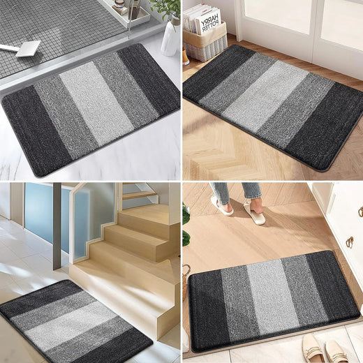 Absorbent Doormat, Machine Washable Non-Slip Microfiber Entryway Mat for Indoor Use