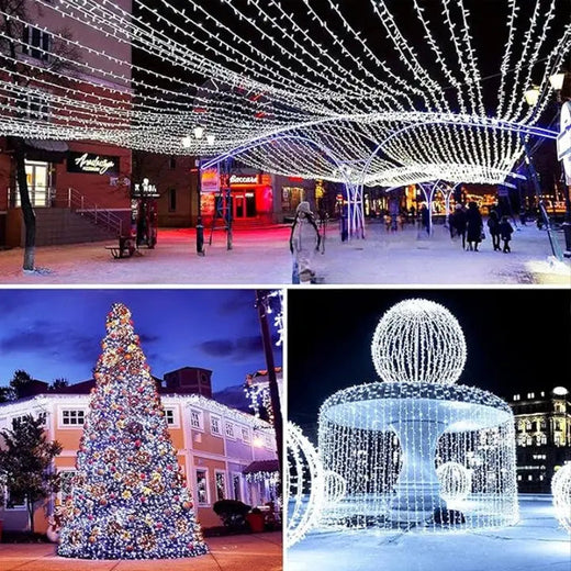Christmas Tree Lights, LED Copper Wire String Lights for Indoor & Outdoor Decoration