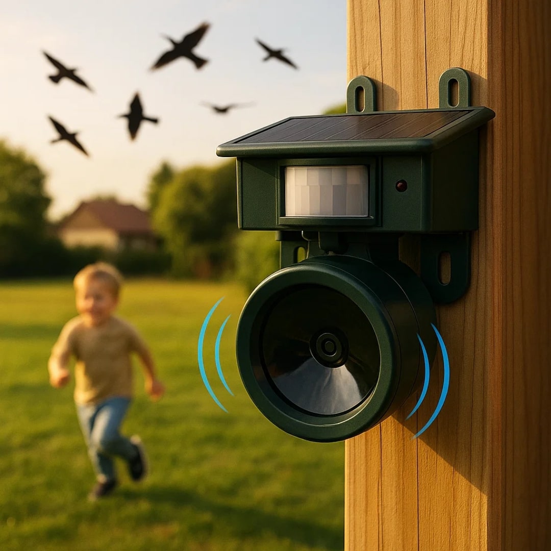 Solar Bird Deterrent, Predator Call Sensor