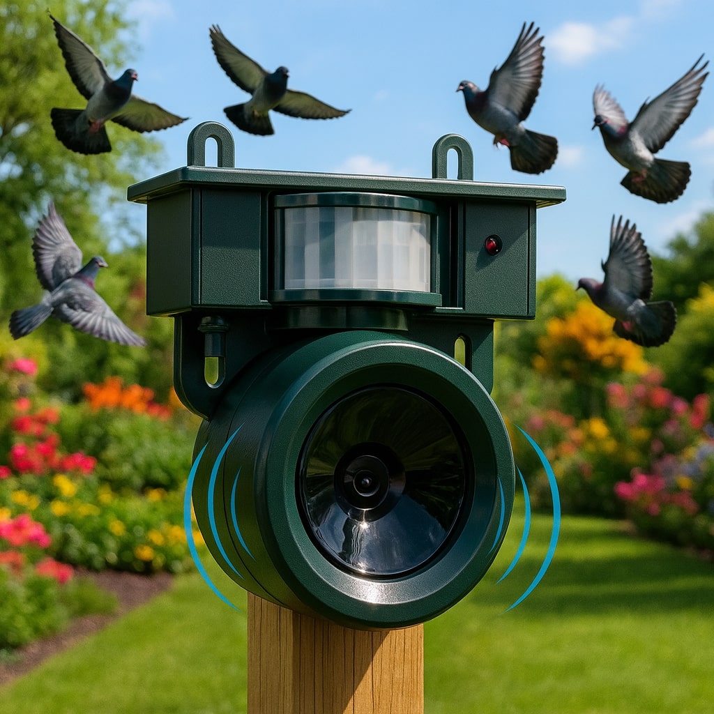 Solar Bird Deterrent, Predator Call Sensor