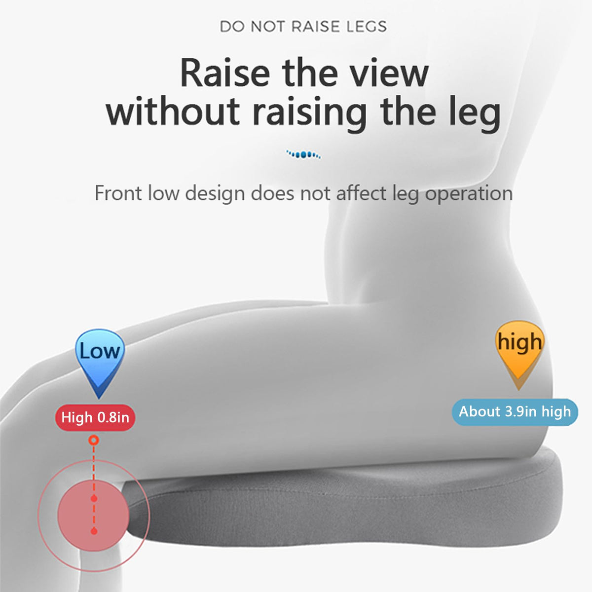 Adult Car Booster Seat – Ergonomic Cushion for Improved Visibility and Comfort