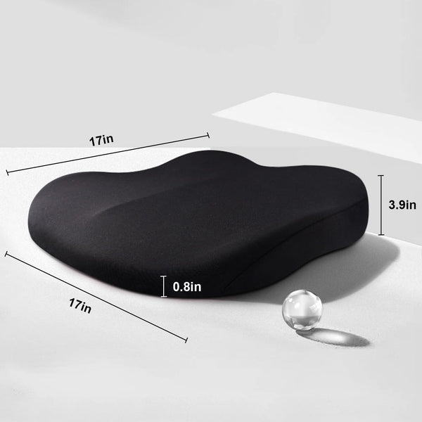 Car Seat Booster Cushion, 3 Inch Memory Foam Seat Riser for Short Drivers, Cars & Office Chairs