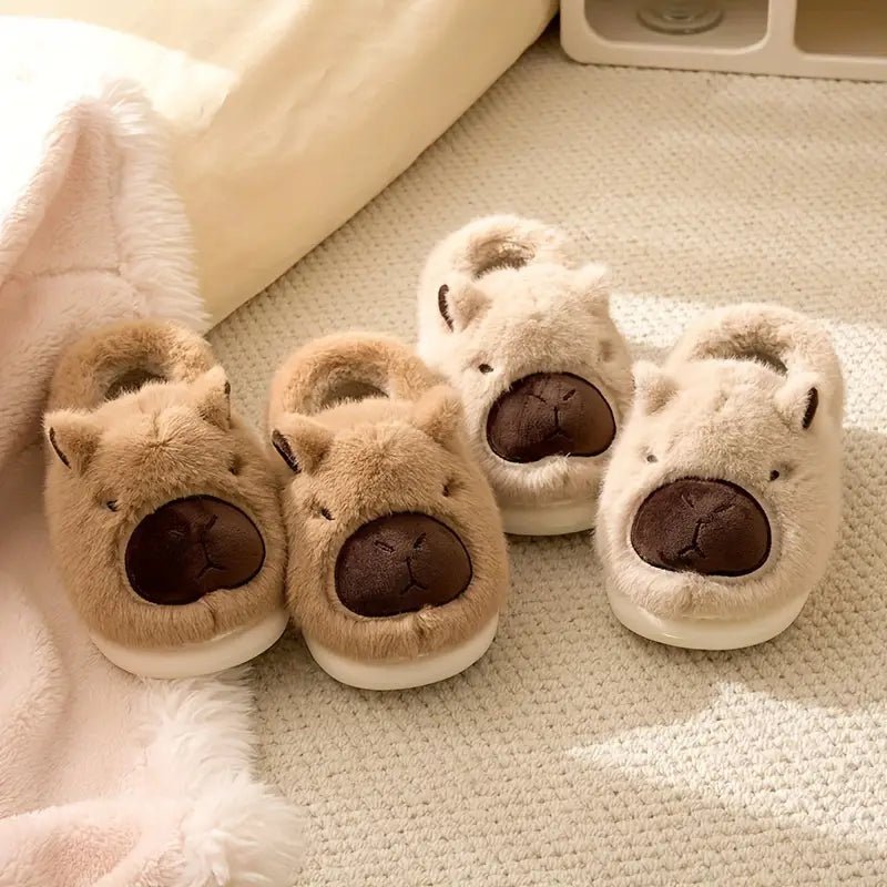 CUDDLEBARA Capybara Plush Indoor Slippers