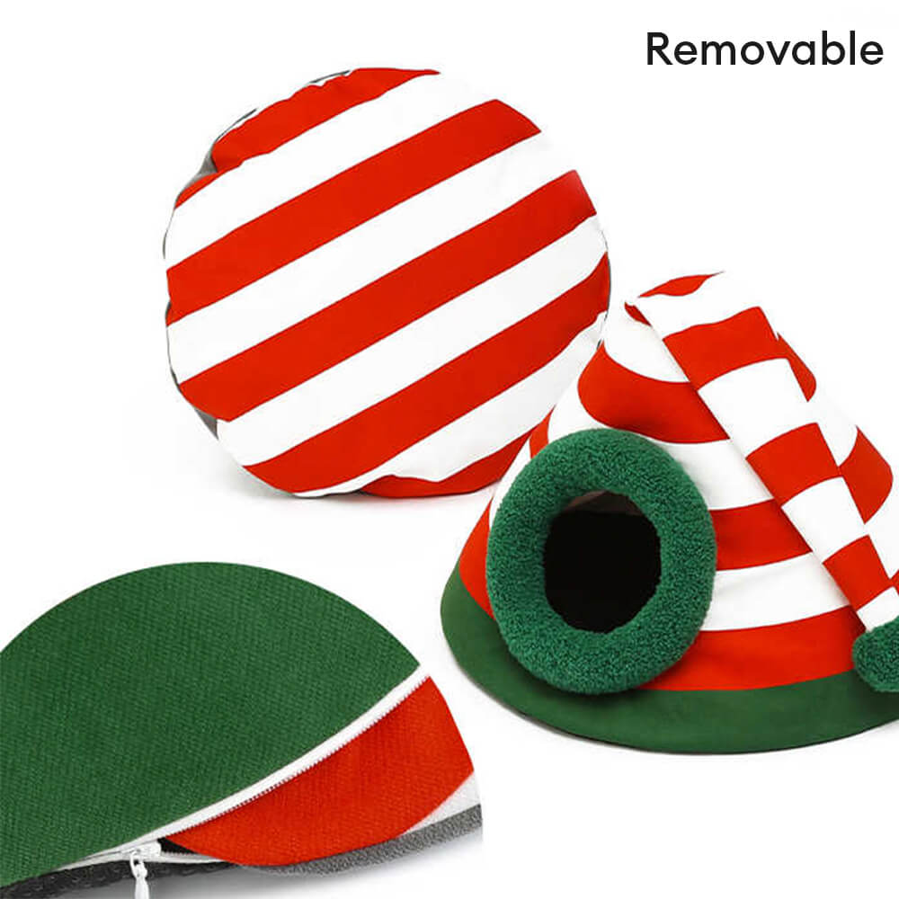 COZYSANTA Soft Christmas Cat Bed