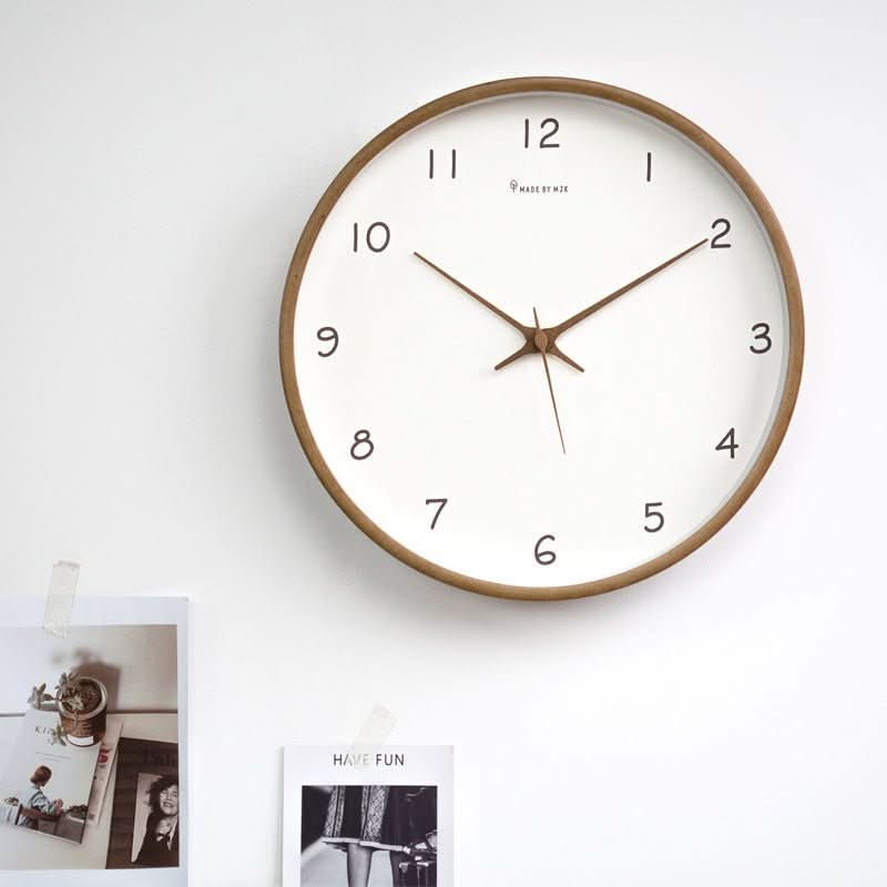 TIMEHAVEN Quiet Wooden Wall Clock