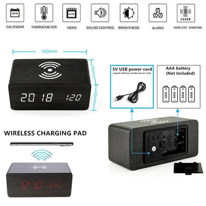 WIRETIME LED Alarm Clock