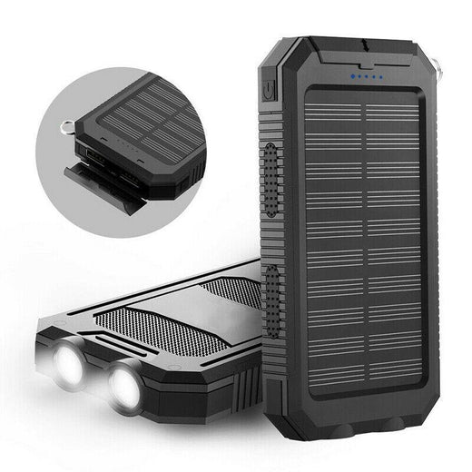 Solar Power Bank 20000mAh Waterproof, Solar Portable Charger for Camping, Hiking & Emergency