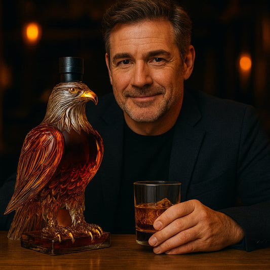 Eagle Whiskey Decanter, Decorative Glass Liquor Bottle for Bar Display