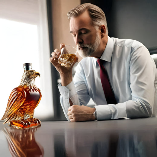 Eagle Whiskey Decanter, Decorative Glass Liquor Bottle for Bar Display