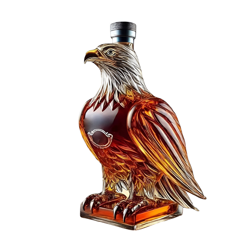 Eagle Whiskey Decanter, Decorative Glass Liquor Bottle for Bar Display
