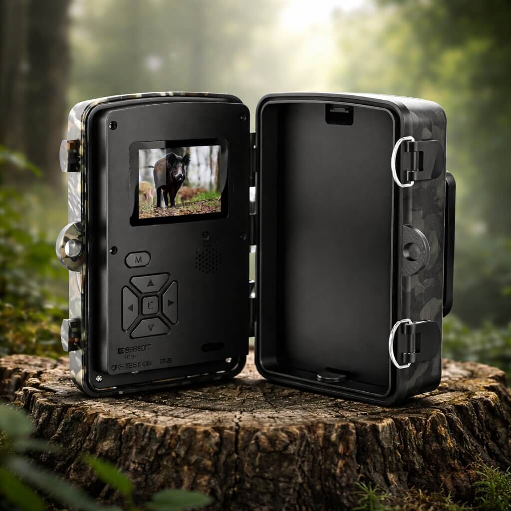 Trail Camera with Night Vision & Motion Sensor, Weatherproof