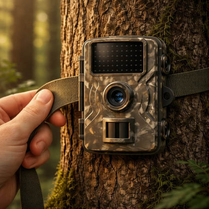 Trail Camera with Night Vision & Motion Sensor, Weatherproof
