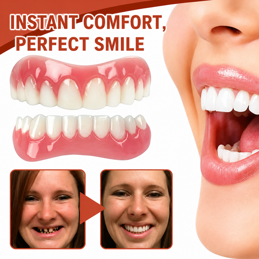 Denture Cushion Pads, Soft Silicone Non-Slip Comfort Set for Upper & Lower Dentures