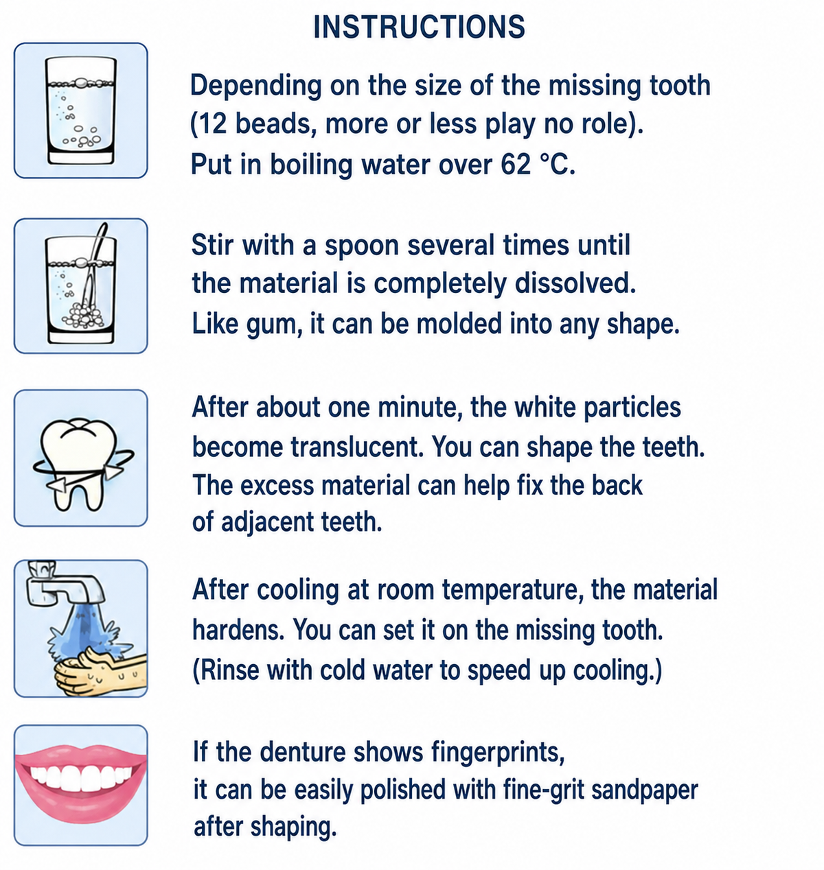 Temporary Tooth Repair Kit for Gaps
