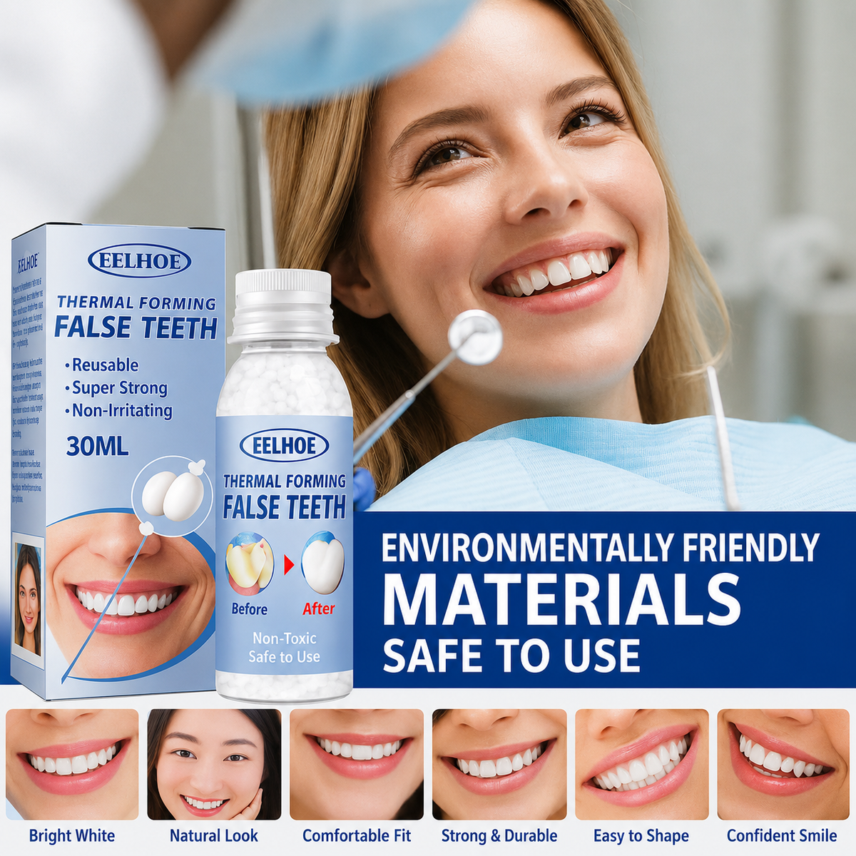 Temporary Tooth Repair Kit for Gaps