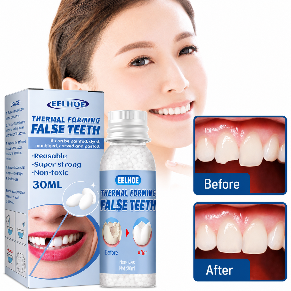 Temporary Tooth Repair Kit for Gaps