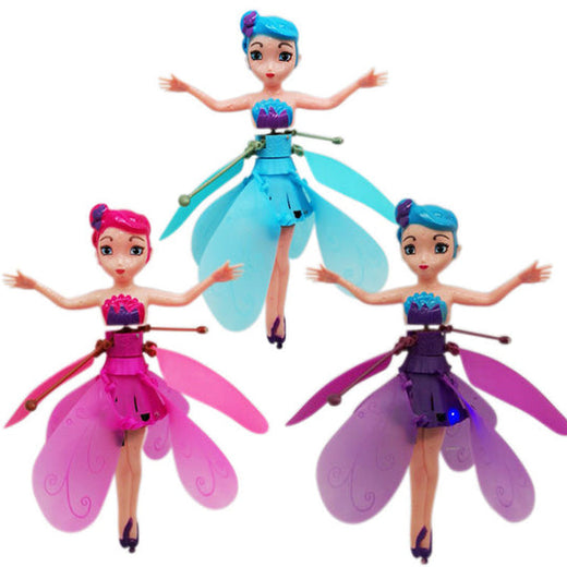 Flying Fairy Toy, Hand-Controlled Floating Fairy with LED Lights, Rechargeable for Kids