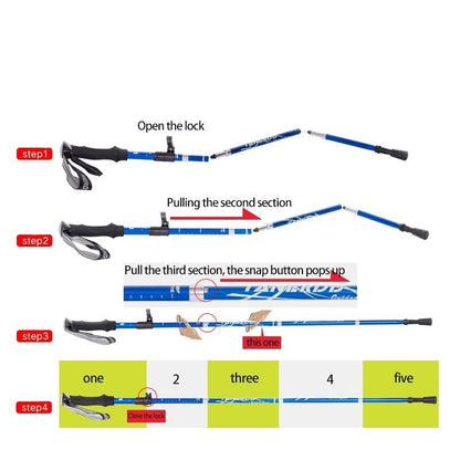 TREKKIFY Adjustable Foldable Walking Poles