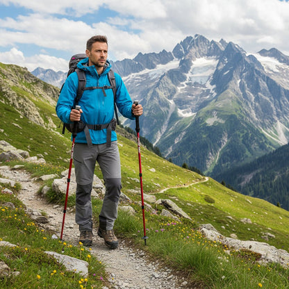 TREKKIFY Adjustable Foldable Walking Poles