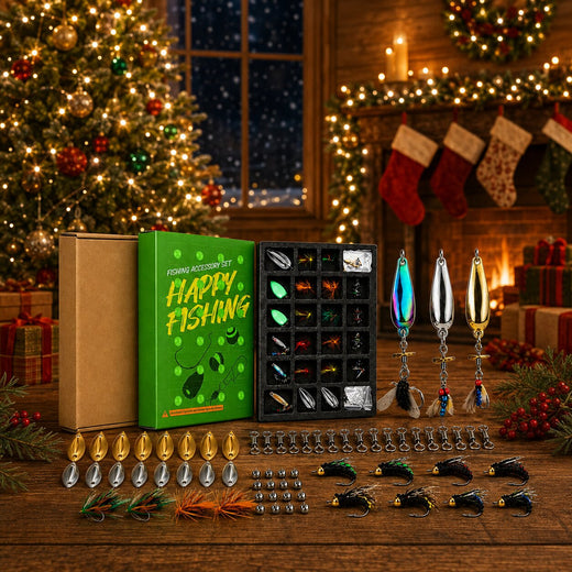 Advent Calendar for Him, 24 Day Fishing Lures & Accessories Christmas Countdown Gift for Husband & Boyfriend