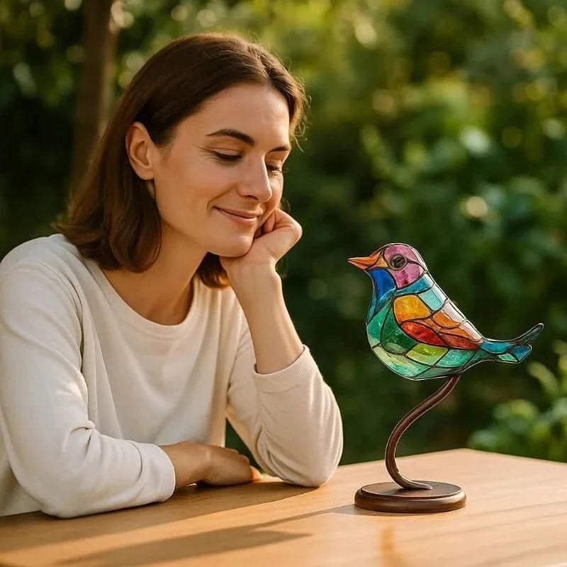 ACRÝAVIA Handmade Colorful Bird Statue