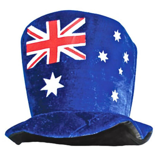 Australia Day Hat, Aussie Flag Felt Top Hat Party Costume