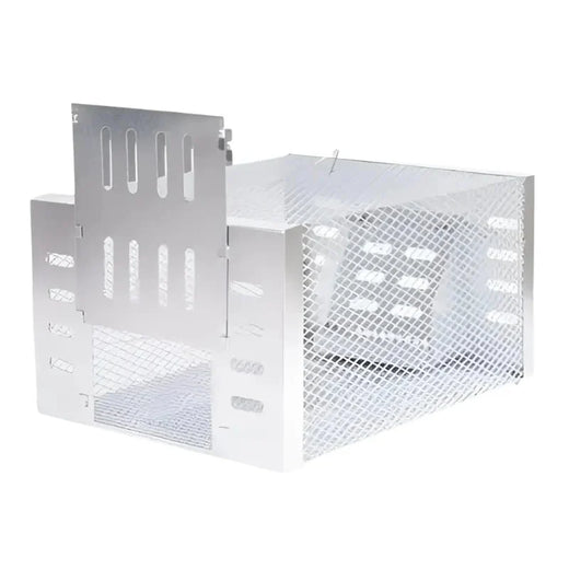 Automatic Mouse Trap, Large Galvanized Steel Live Trap with One Way Door for Mice, Reusable & No Touch