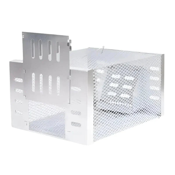 Automatic Mouse Trap, Large Galvanized Steel Live Trap with One Way Door for Mice, Reusable & No Touch
