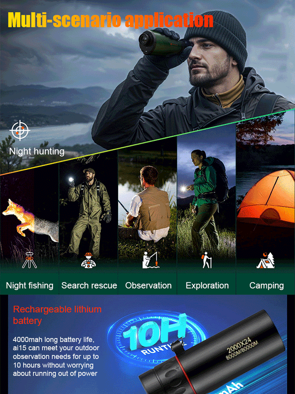 Thermal Imaging Camera, Night Vision Device with HD Screen for Hunting, Camping & Wildlife Observation