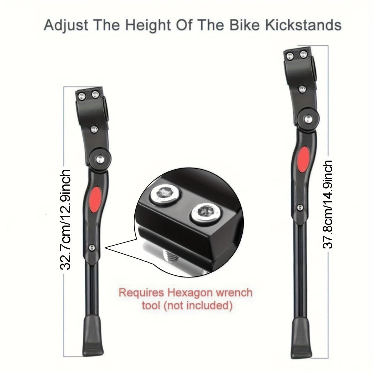 Adjustable Bike Kickstand, Sturdy and Easy to Install