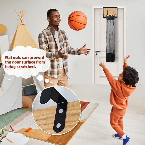 Basketball Laundry Hamper, Hanging Hoop Storage Organizer with Long Net for Kids Rooms