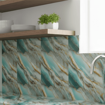 LUXWRAP Aluminum Foil Marble Wallpaper